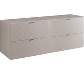 Mueble de baño, cashmere, 160 x 57 x 46 cm, tiradores dorados