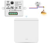 Interruptor inalámbrico con receptor, 433 mhz, ca 85-265 v, interruptor bidireccional inalámbrico, interruptor de luz inalámbrico, sin cableado.