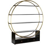Estantería dkd home decor negro dorado metal álamo 160 x 35 x 180 cm