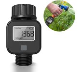 Medidor de agua de pantalla grande con rosca negra bsp, estándar británico, 3/4 , medición de riego de manguera de jardín al aire libre
