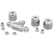 Conector en t de férula de compresión de diámetro igual, forjado en troquel de acero inoxidable 316 ss‑600‑3 (f3)