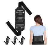 Relaxdays cinturón gel frío, set de 4, cierre adhesivo, reutilizables, compresas frío-calor espalda y hombro, negro