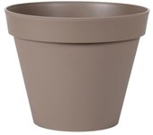 Pot de fleur rond toscane ø 40 x h.32 cm - taupe - eda