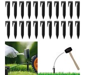 Paquete de 100 piquetas de fijación para exteriores, resistentes al viento, para tiendas de campaña y camping, también para cables de cortacésped