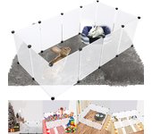Jaula exterior para animales pequeños hamster conejo conejillo de indias corral transparente de plástico para animales pequeños