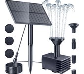 Bomba de fuente solar para exterior, kit mejorado de bomba de fuente solar para piscina con estaca, bomba de agua de fuente solar para jardín