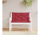 Cojines de banco de jardín 2 uds | cojín exterior rojo tinto 100x50x7 cm cfw64166