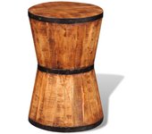 Taburete | reposapiés con forma de reloj de arena madera de mango rugosa cfw338198
