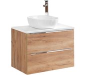 Mueble lavabo individual 80cm april madera y blanco