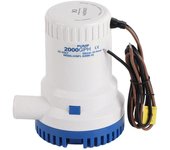 Bomba de achique eléctrica sumergible para agua marina, 2000 gph, 12 v, para , de bajo nivel de ruido