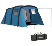 Tienda campaña inflable outsunny tela de poliéster 210t, pe azul 440x280x195 cm