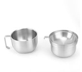 Cuenco de fideos de doble capa de acero inoxidable, vajilla para el hogar con tapa, cuenco de sopa para la cocina del hogar