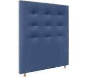 Dhome cabecero de polipiel capitoné hasta el suelo 110x120cm camas 105 - azul
