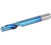 Broca de fresa de una sola flauta con revestimiento nano azul en espiral, herramienta de corte cnc de 4 x 12 x 40