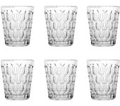 Set 6 vasos de vidrio soplado h&h transparente cl 32