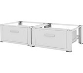 Set 2x soporte universal para lavadora o secadora pedestal blanco con cajón