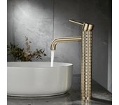 Grifo monomando para lavabo de alto diseño, gold