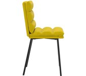 Pack 6 uds sillas de comedor | silla de cocina terciopelo amarillo cfw87246