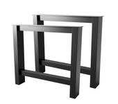 Patas de mesa de metal negro - diseño robusto y elegante (juego de 2)