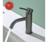 Grifo monomando lavabo sky bath black gun metal inox s304 serie rock