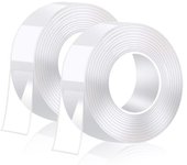Cinta nano de doble cara que no deja marcas, 3 m (paquete de 2) transparent 300 x 3 x 0.2 cm