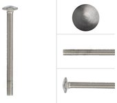 Tornillos carroceros de acero inoxidable m10 x 150 mm - 25 unidades