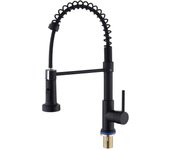 Grifo de cocina giratorio de acero inoxidable 304 con resorte, grifo de agua fría y caliente extensible de doble uso para fregadero y lavabo de cocina