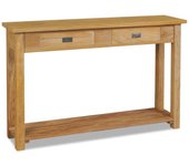 Mesa consola de teca maciza 120x30x80 cm