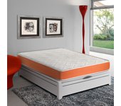 Colchón viscoelástico smartcell, espuma hr, 18cm, reversible, firmeza alta, antiácaros , 135x190