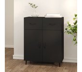Aparador | aparador de comedor | armario de cocina de madera de ingeniería negro 69,5x34x90 cm cfw78280