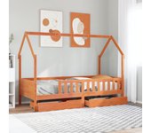 Vidaxl estructura de cama para niños con cajones madera pino 80x200 cm