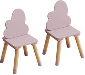 Sillas para niños rebecca mobili pirasa 50x25x25 mdf pino rosa marrón conjunto 2 pzs