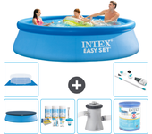 Paquete de piscina - intex - alrededor - 305x305x76 cm + accesorios a562