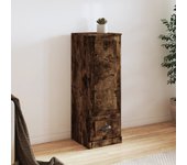 Aparador alto | aparador de comedor | armario de cocina madera contrachapada roble humo 36x35,5x103,5 cm cfw52689