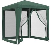 Tienda de jardín | carpa para fiestas con 4 paredes de malla hdpe verde 2x2 m cfw310778