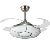 Bel air home - ventilador de techo pluton motor dc con aspas desplegables con luz led 36w (3000k, 4000k, 6500k) con mando a distancia incluido