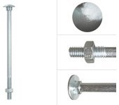 Tornillos carroceros galvanizados m12 x 280 mm - 25 unidades