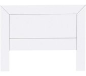 Cabecero para somier de 135 cm, color blanco lacado, medidas 110x145x2 cm. en pino macizo y tablero mdf.