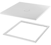 Plato de ducha bette floor con soporte mínimo y antideslizante 5981, 180x80cm, color: blanco