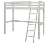 Cama alta 90x200 con somier vipack pino - blanco