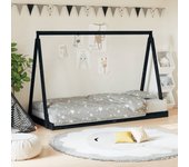 Maison exclusive - estructura de cama para niños madera de pino negro 90x200 cm