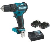 Taladro de percusión 12 v cxt li-ion 2 ah ø 10 mm makita - 2 baterías, cargador, maletín - hp332dsaj