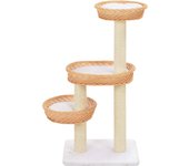 Rascador para gatos | juguetes para gatos con poste de sisal madera natural de sauce cfw67347