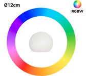 Lámpara de mesa o suelo esfera exterior - rgbw - 1w - ø12cm - recargable