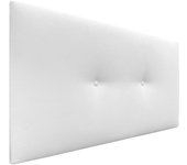 Dhome cabecero de tela acualine liso con botones tapizado de alta gama cabezal lujo cama dormitorio moderno acolchado (tela blanco, 105cm)