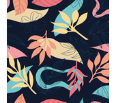 Papel pintado floral tropical