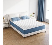 Colchón de espuma rattantree 140x200 cm - espesor 20 cm - sistema de tres capas - 7 zonas de confort - sueño independiente y ergonómico
