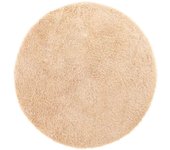 Alfombra peluda de pelo largo navarra beige 200x200cm poliéster