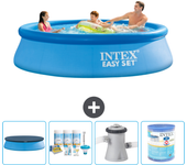 Paquete de piscina - intex - alrededor - 305x305x76 cm + accesorios a515