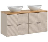 Mueble doble lavabo 120cm manoa cachemira y madera